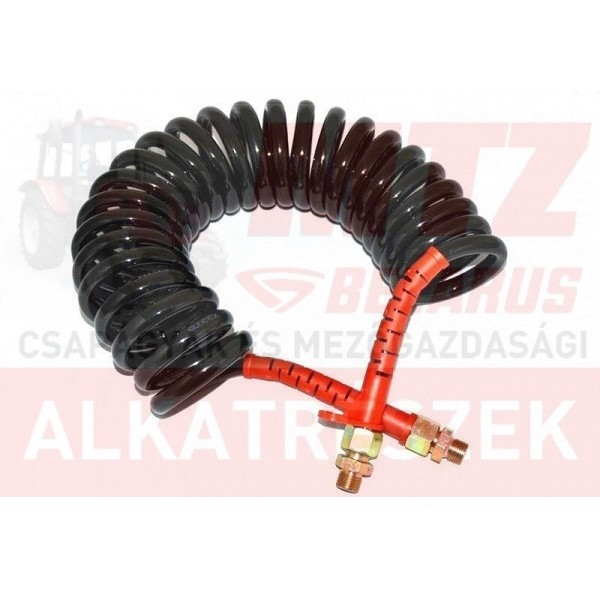 Légféktömlő spirál csatlakozóval 7,5m M16 piros