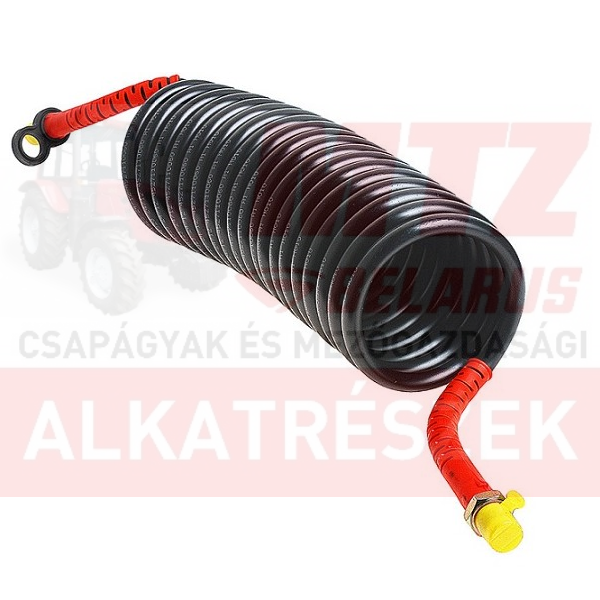 Légféktömlő spirál csatlakozóval 7,5m M22 piros