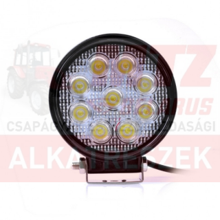 Munkalámpa LED 9W kör, 9-40V, IP67 HBR