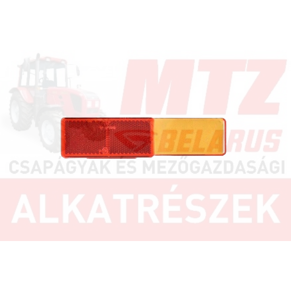 Téglalap alakú piros prizma öntapadós 96x42 mm