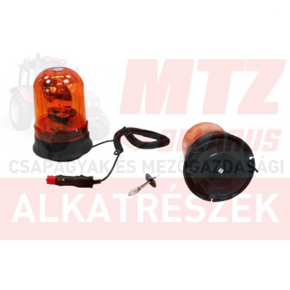Figyelmeztető fényjelzés sárga villogó 12V-24V mágneses+szivargyújtó csatlakozó H1
