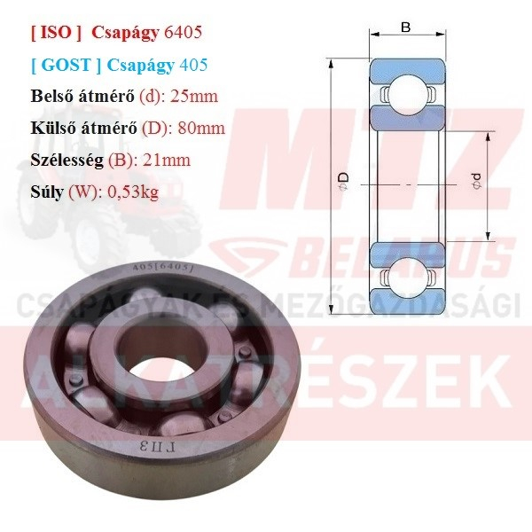 Csapágy 6405 GPZгпз-36 