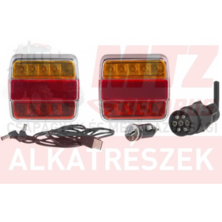 Hátsólámpa párban mágneses sárga/piros LED 12 V vezeték nélküli