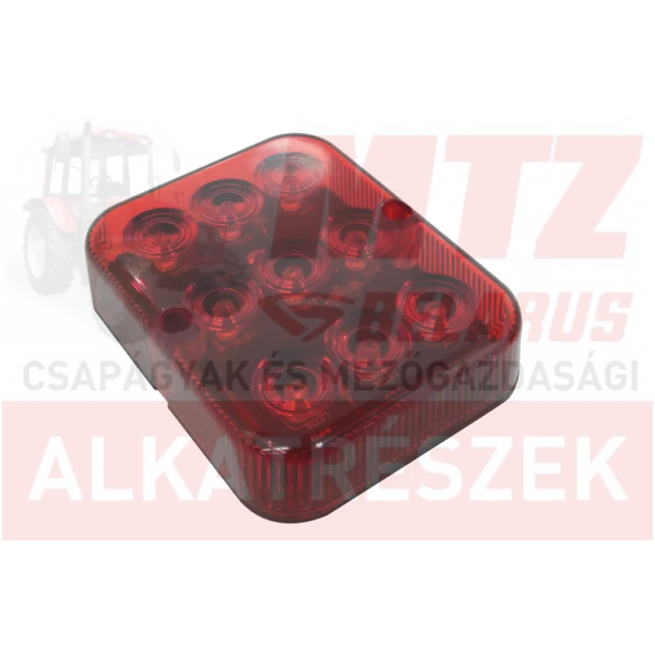 Ködlámpa, féklámpa hátsó LED, E jelzett, 100x80x25 mm, 12 V