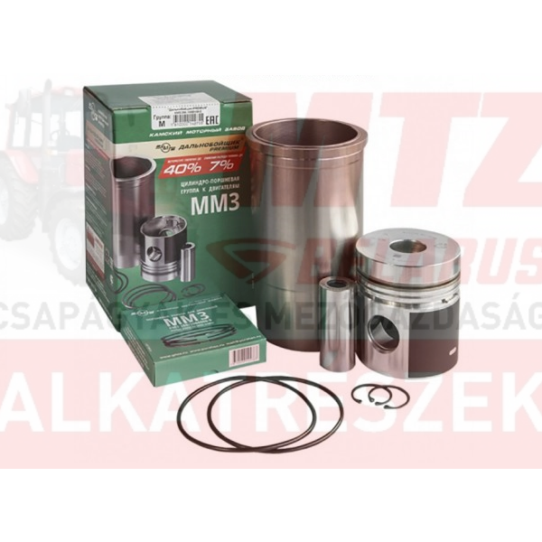 MTZ Hüvelygarnitúra 3gyűrűs L=230mm D=38mm-es csapszeggel 38mm-es előkamrával EURO-3 TURBÓS KONOTOP