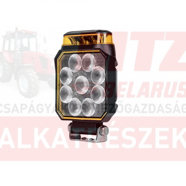 Munkalámpa   figyelmeztető jelzés SMD LED kocka 14W, E jeles, 101x130x31mm, 1200 lumen, 10-90V, HBR PREMIUM